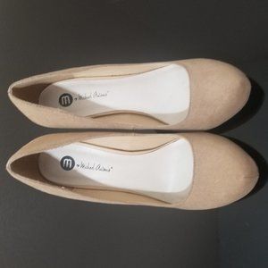 Nude Suede Michael Antonio Platform Pumps Sz 7.5